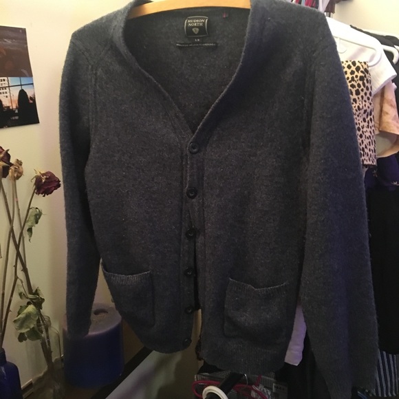 Blue wool cardigan - Picture 2 of 3